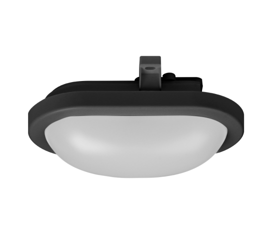 mlight Außenleuchte LED Oval Juan, IP54, 6W, 230V, schwarz - neutralweiß