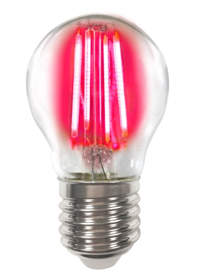 LM Deco Lampe LED Filament P45 4W-E27/Rouge