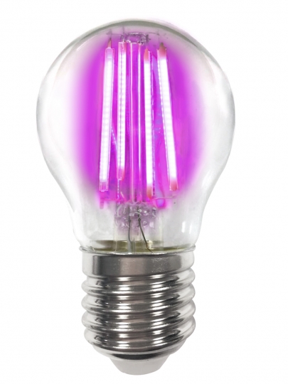 LM Deco LED Lamp Filament P45 4W-E27/Pink