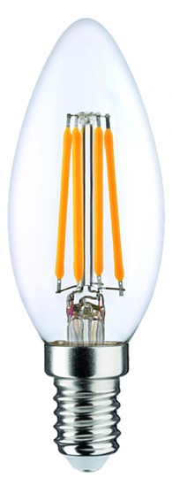 LM LED bulb C35 filament candle 7W-E14/827 - warm white