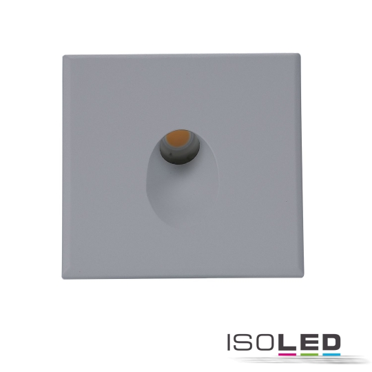 ISOLED Cover aluminium carré 1 gris argenté pour éclairage d'escalier Sys-Wall68