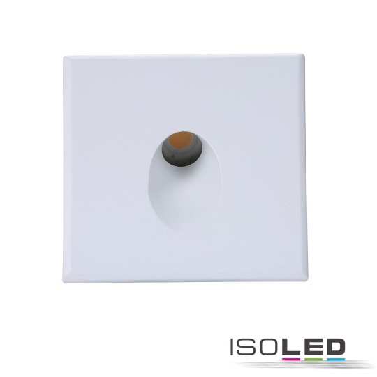 ISOLED Cover aluminium carré 1 blanc pour éclairage d'escalier Sys-Wall68