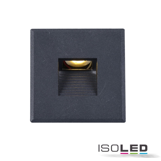 ISOLED Cover aluminium carré 3 noir pour éclairage d'escalier Sys-Wall68