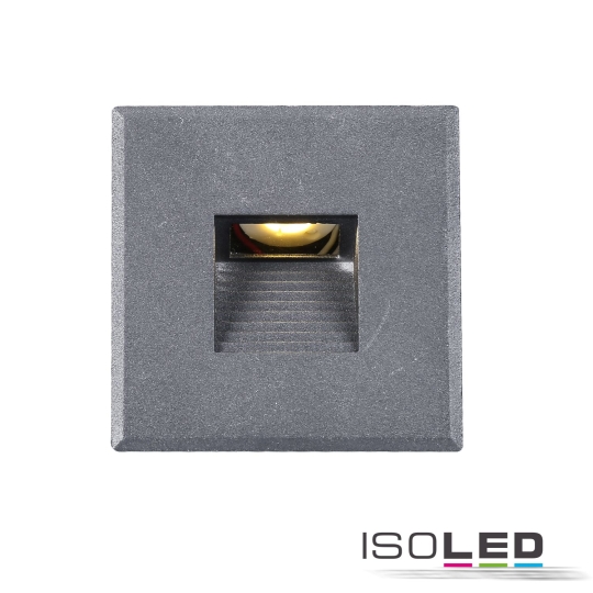 ISOLED Cover Aluminium eckig 3 silbergrau für Treppenbeleuchtung Sys-Wall68