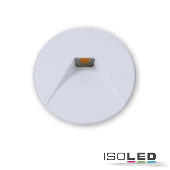 ISOLED Cover Aluminium rund 2 weiß für Treppenbeleuchtung Sys-Wall68