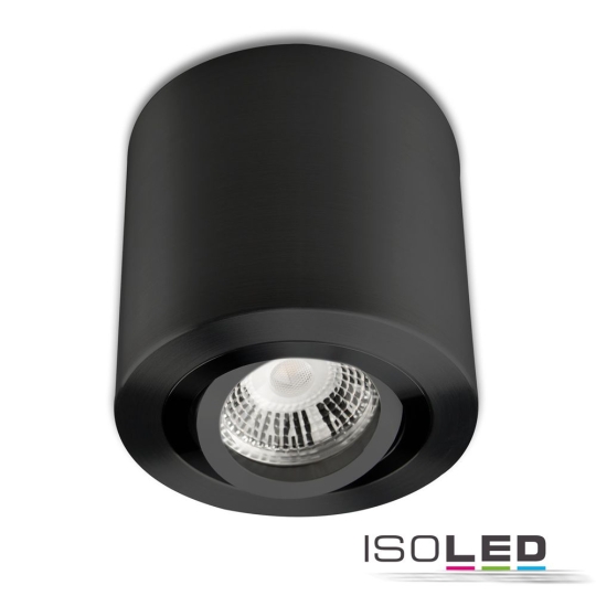 ISOLED ceiling mounted spotlight round for GU10/MR16, aluminum black