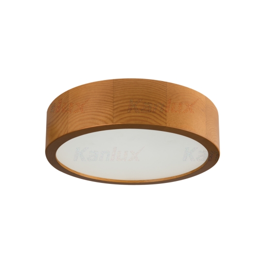 Kanlux Deckenlampe JASMIN aus Holz,Ø 275mm E27, 20W, Gold Eiche