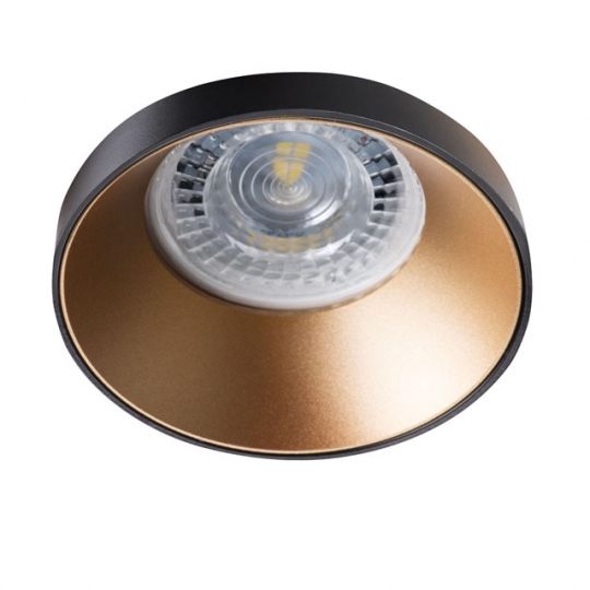 Kanlux recessed downlight SIMEN DSO, Ø 75mm - black/gold (without bulb)