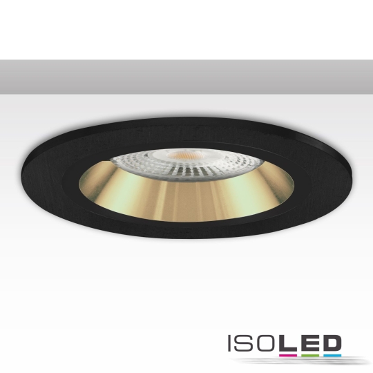 ISOLED mounting frame round black/gold, for GU10/MR16 spots