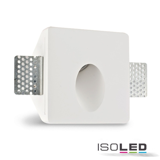 ISOLED gypsum wall recessed spotlight square, GU4/MR11, small design