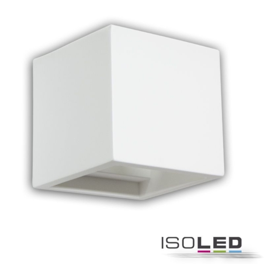 ISOLED plaster wall lamp G9, cube-shaped