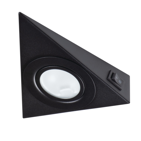 Kanlux furniture under-cabinet lamp ZEPO G4 base, black - with switch (without bulb).