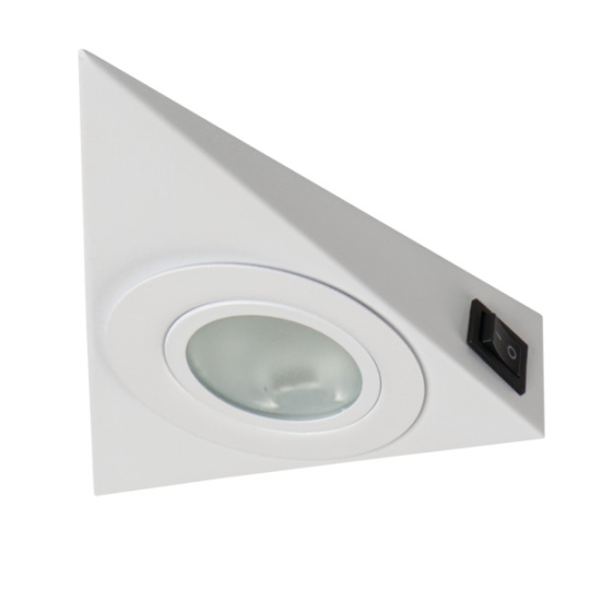 Kanlux furniture under-cabinet lamp ZEPO G4 base, white - with switch (without bulb).