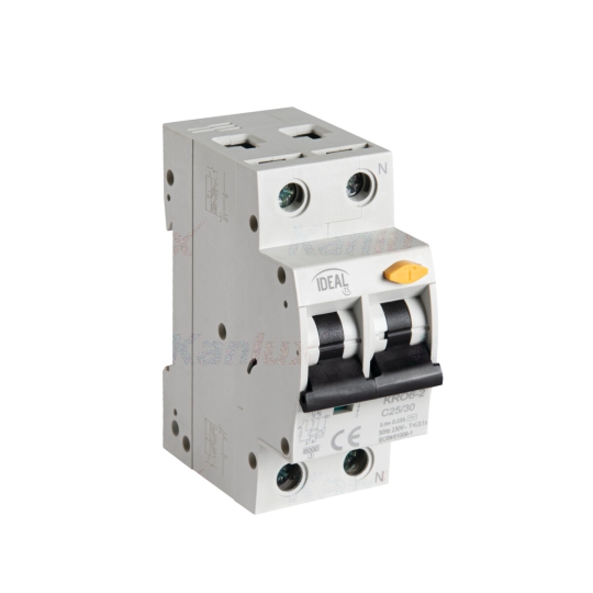 IDEAL TS by Kanlux residual current circuit breaker with overcurrent protection, KRO6-2/C25/30