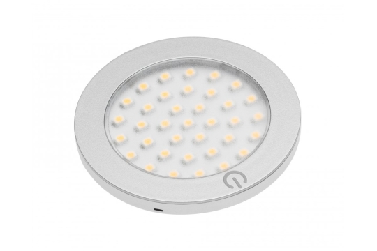 GTV LED surface-mounted light Castello with switch, 12V, 2.8W, Ø 67 mm - cool white (6500K)