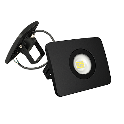 LFI LED FLuter 10W, schwarz - warmweiß (3000K)