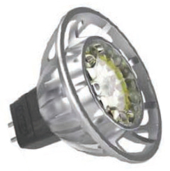 LED Leuchtmittel MR16, 3W, Circular Multichip - kaltweiß