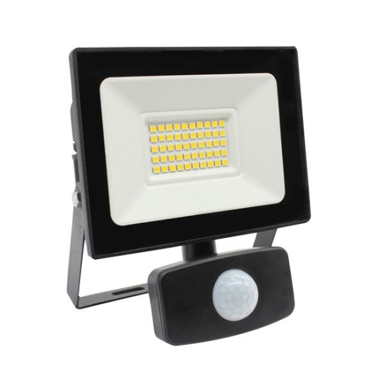 Megatron LED outdoor spotlight with PIR sensor ispot L 27W - neutral white