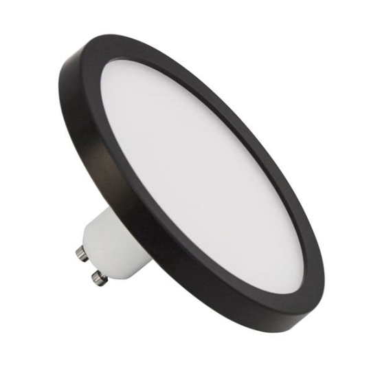 LM LED Diffuseur GX53 noir Ø 145mm 9W - blanc chaud/blanc neutre