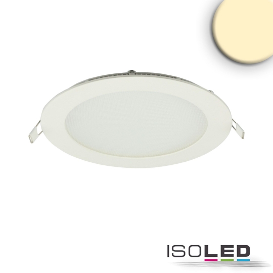 ISOLED LED Downlight 12W, rund, ultraflach, weiß, dim. - warmweiß