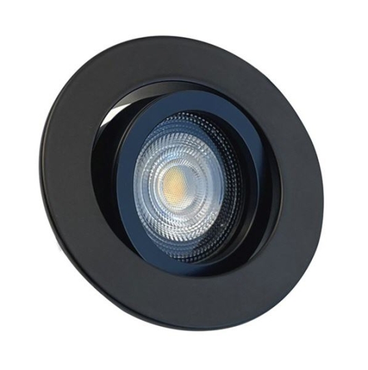 Megatron LED recessed ring DECOCLIC with KOIN module Dimmable, 7.6W, Ø 50mm - black