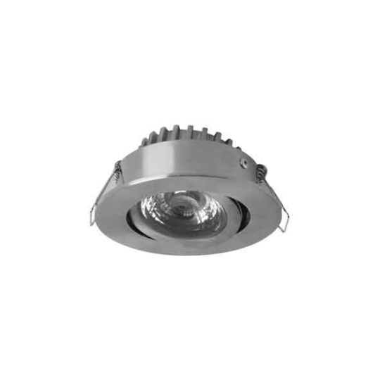 Megaman HR LED Spot à encastrer nickel, Dim to warm, 36°,6W - blanc chaud