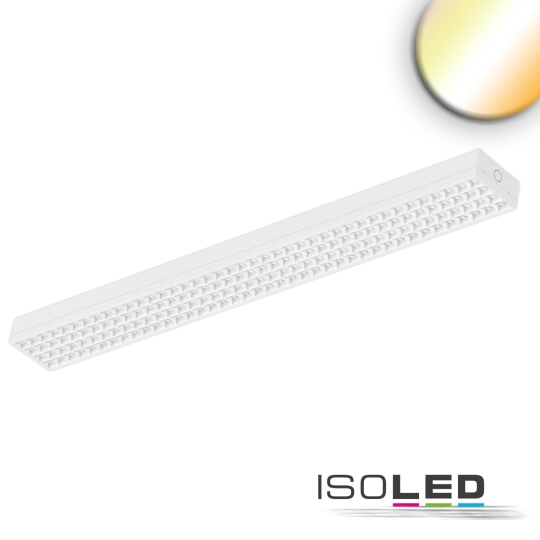 Luminaire linéaire ISOLED LED blanc, 120cm 38W, Colorswitch, dim.