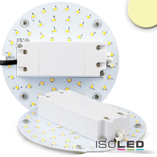 ISOLED LED platine de conversion 130mm, 9W, avec aimant - blanc chaud