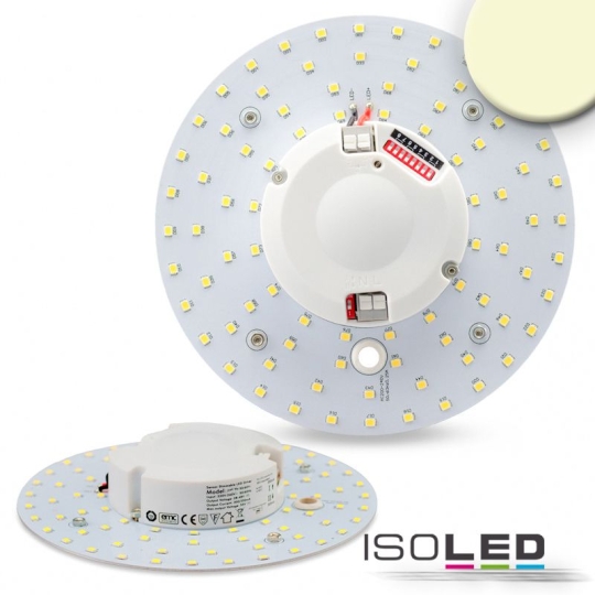 ISOLED LED platine de conversion 160mm, 14W, avec aimant et détecteur de mouvement. - blanc chaud