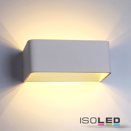 ISOLED LED wall lamp Up&amp;Down 6W, IP40, white - light color warm white