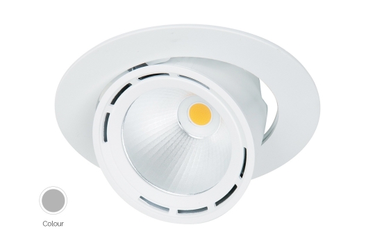 LIVAL LED recessed luminaire Mini Lean DL silver, 25W 930 2300lm 55°.
