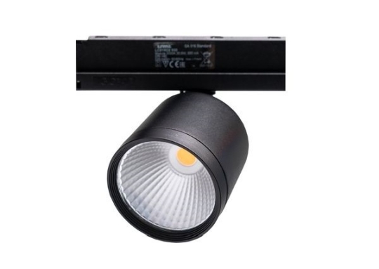 LIVAL LED railspot standaard 35W, 55°, zwart - warm wit (3000K)
