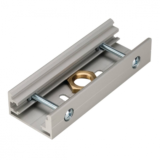 SLV BUTTON CONNECTOR voor EUTRAC netspanning 3-fase opbouwrail, M13 draad, zilvergrijs