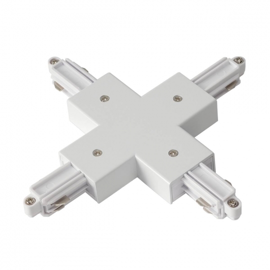 SLV X-connector voor 1-fase rail, opbouwuitvoering wit