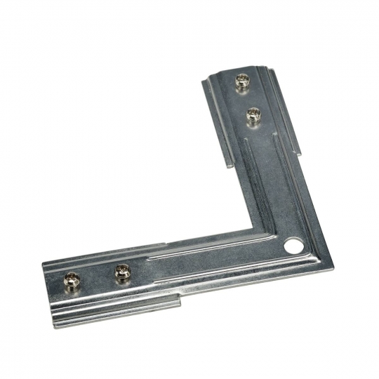 SLV stabiliser corner connector long for 1phase track, matt nickel