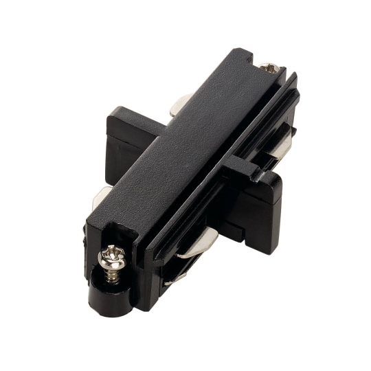 SLV Longitudinal connector for 1phase track, black, electrical