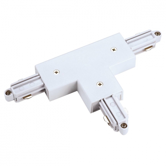 SLV T-connector for 1phase track, surface mount version white, earth right