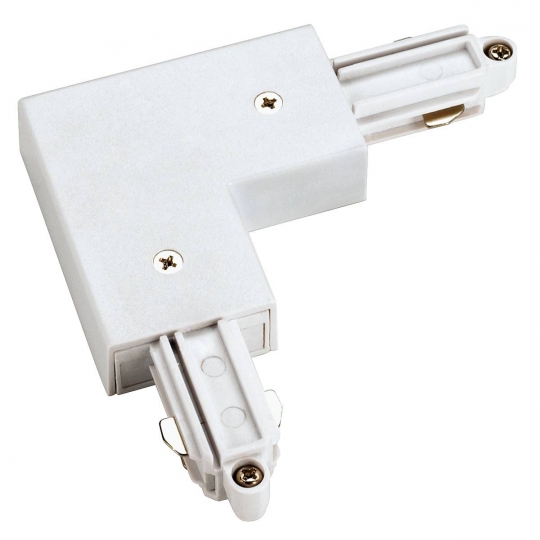 SLV corner connector for mains voltage 1-phase surface-mounted track, white