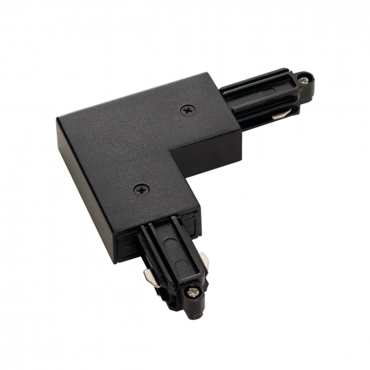 SLV corner connector for mains voltage 1-phase surface-mounted track, black