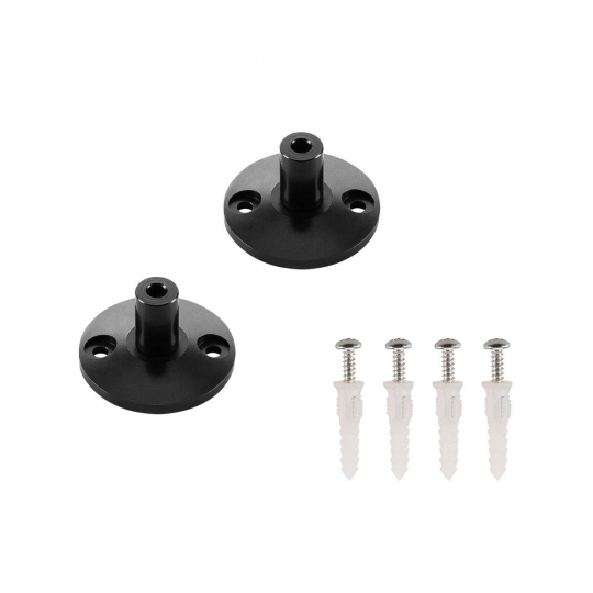 SLV Wall bracket for TENSEO low voltage cable system, short (3cm), black - 2 pcs.