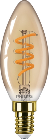 Signify GmbH (Philips) Vintage Light Bulb 2.5-15W E14 B35 Gold