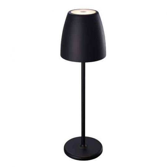 Megatron lampe de table accu TAVOLA, sans fil IP54 2W-200lm/827 noir
