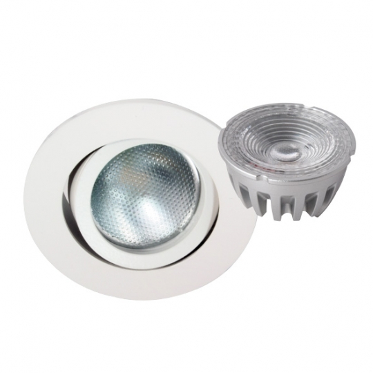 Megatron recessed ring DECOCLIC, GU10 round 68mm incl. bulb &amp; driver - white