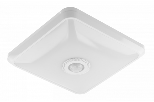 GTV LED ceiling lamp ITALIA, PIR sensor, 12W, 254x254 mm - neutral white (4000K)