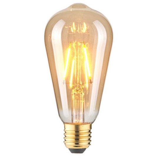 LM LED lamp Filament GOLD ST64, 2,5W E27 - warm wit (1800K)