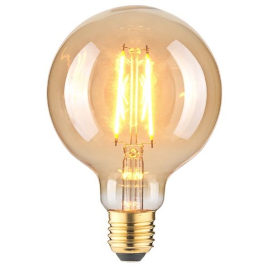 LM LED lamp GOUD G95, 4,5W E27 - warm wit (1800K)