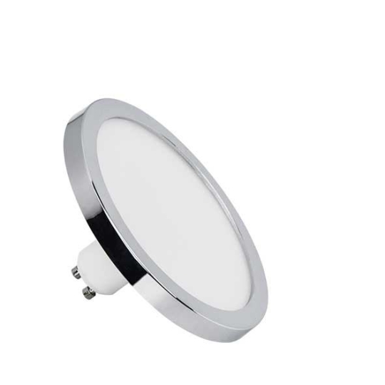 LM LED Ampoule GU10 diffuseur chrome 110mm 7W-GU10/827-40 - blanc chaud