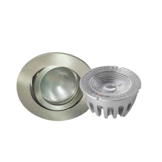 Megatron recessed ring DECOCLIC GU10, round 68mm silver, incl. bulb & driver