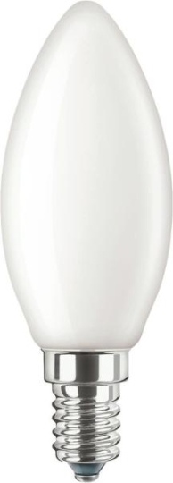 Signify GmbH (Philips) LED kaarslamp 4.3W, E14, B35 - warm wit (2700K)