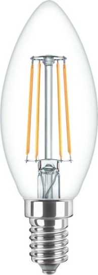 Signify GmbH (Philips) Ampoule LED pour bougie 4.3W, E14, B35 - blanc chaud (2700K)